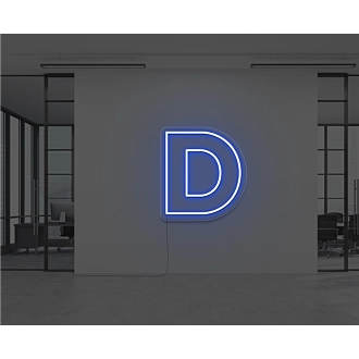 Neon Letter D