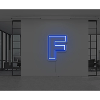 Neonbuchstabe F