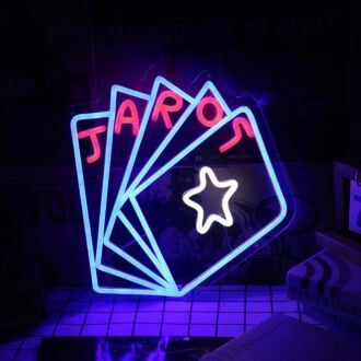 Five Card Poker Custom Neon Sign