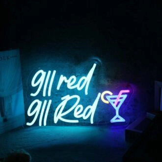 911 Red Custom Neon Sign