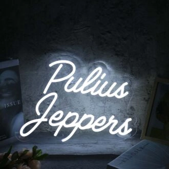 Pulius Jeppens White Neon Sign