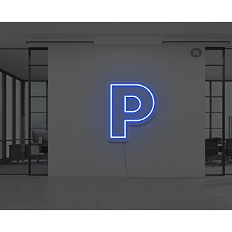 Neon Letter P