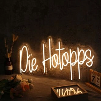 Die Hotopps Yellow Neon Sign