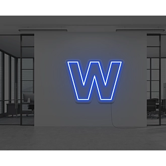 Neon Letter W