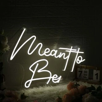 Meant To Bee White Neon Sign