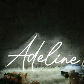 Adeline White Neon Sign
