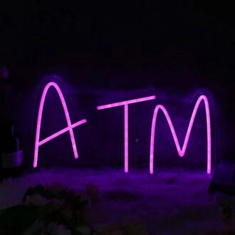 ATM Purple Neon Sign