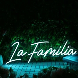 La Familia Blue Neon Sign