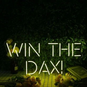 Win The Day yellow Custom Neon Sign