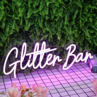 Glitter Bar Purple Neon Sign