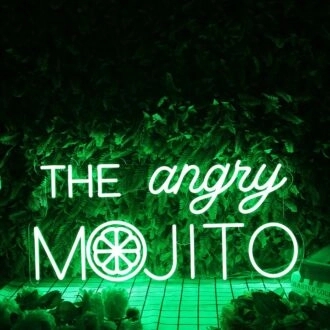 The Angry Mojito Green Neon Sign
