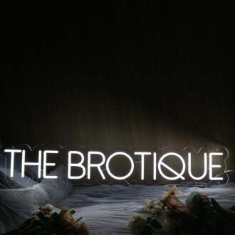 The Brotique White Neon Sign