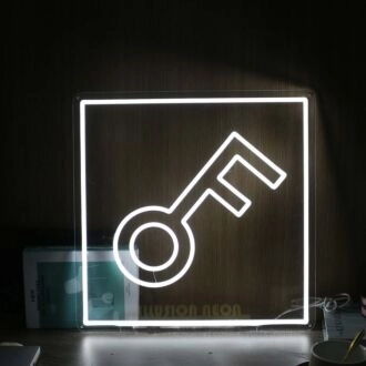 The Keys Pattern White Neon Sign