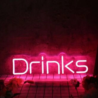 Drinks Red Neon Sign