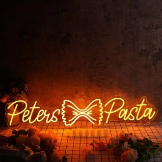 Peters Pasta Orange Neon Sign