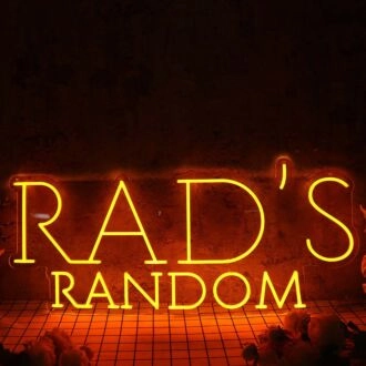 Rad's Random Orange Neon Sign