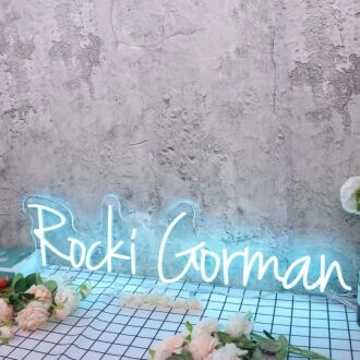 Rocki Gorman Blue Neon Sign
