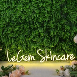 LeGem Skincare Yellow Neon Sign