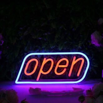 Open Red Neon Sign