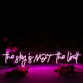 The Sky Is Not The Limit Pink Neon Sign