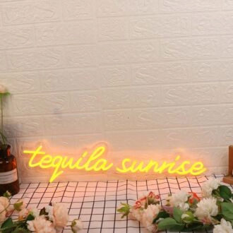 Tequila Sunrise Orange Neon Sign