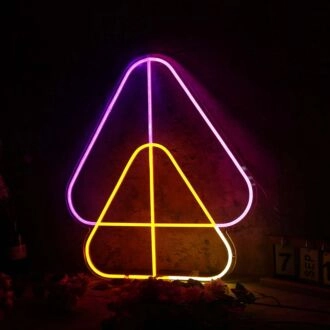 Overlapping Triangles Custom Neon Sign