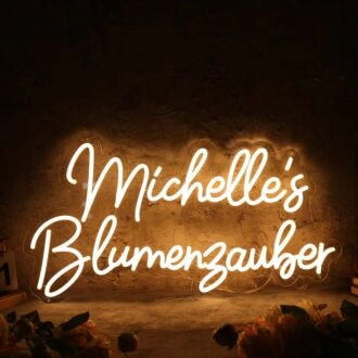 Michelle s Blumenzauber Yellow Neon Sign