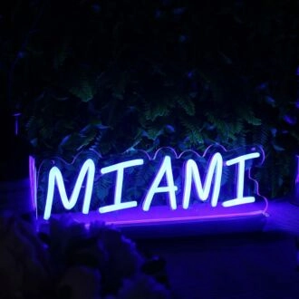 Miami Blue Neon Sign