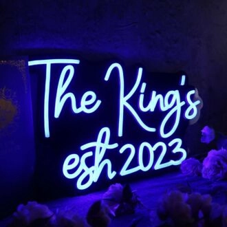 The Kings EST 2023 Blue Neon Sign