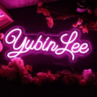 Yubin Lee Purple Neon Sign