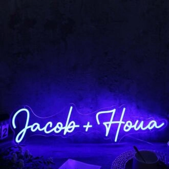 Jacob Houa Blue Neon Sign