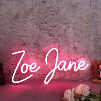 Zoe Jane Red Neon Sign