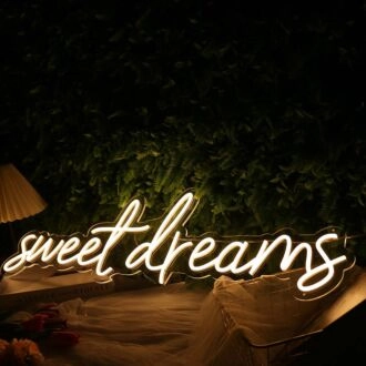 Sweet Dreams Yellow Neon Sign