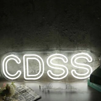 CDSS White Neon Sign