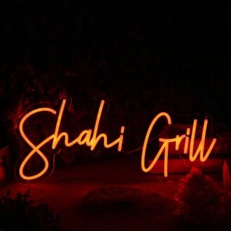 Shahi Grill Orange Neon Sign