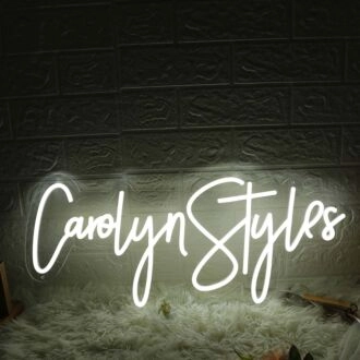 Carolyn Styles White Neon Sign