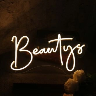 Beautys Yellow LED Neon Sign