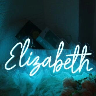 Elisabeth Blue LED Neon Sign
