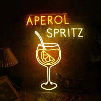 Aperol Spritz Cocktails Neon Sign