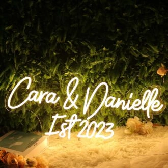 Cara And Danielle EST 2023 Yellow Neon Sign