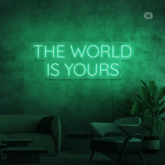 The world is yours neon sign