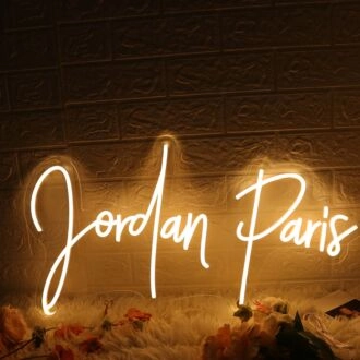 Jordan Paris Yellow Neon Sign