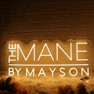 The Mane By Mayson Yellow Neon Sign