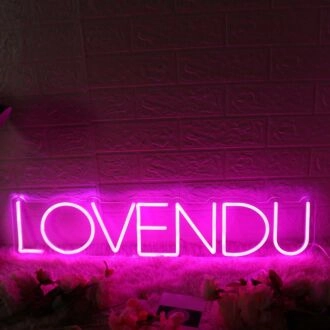 LOVENDU Pink Neon Sign