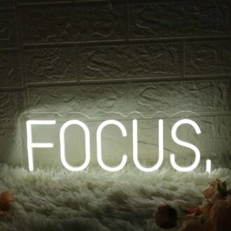 Focus White Neon Sign