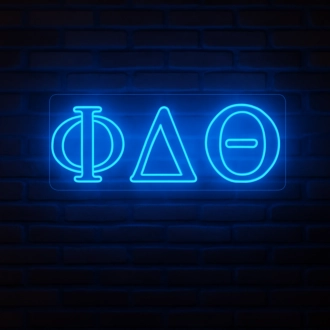 Phi Delta Theta ΦΔΘ LED Neon Sign Perfect for Greek Life Gatherings and Chapter Houses