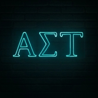 Alpha Sigma Tau ΑΣΤ LED Neon Sign for Sisterhood Events and Sorority Decor