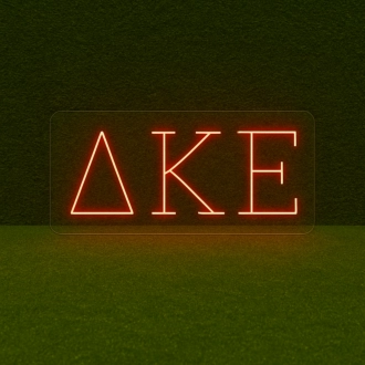 Delta Kappa Epsilon ΔΚΕ LED Neon Sign for Brotherhood Events and Fraternity Decor