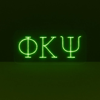 Phi Kappa Psi ΦΚΨ LED Neon Sign for Brotherhood Events and Fraternity Decor