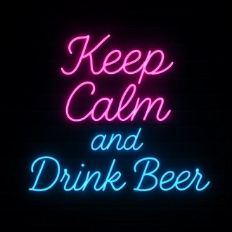 Keep Calm and Drink Beer“ Neon Licht – Der perfekte Begleiter für dein Bierabenteuer!